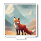 ブルーレイの冒険と勇気の象徴となる探検者の狐 Acrylic Stand