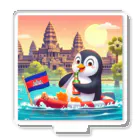 Enjoy 旅SUP!の旅するペンギン　アンコールワットでSUP！ アクリルスタンド