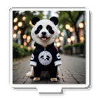 Shuji Nのパンダの着ぐるみを着た犬 Acrylic Stand