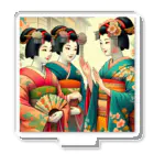 日本の風景 COOL JAPANの日本の風景:談笑している舞妓さん、Japanese scenery: Maiko chatting Acrylic Stand