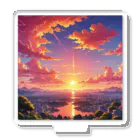 ikeikeikedaの街を照らす夕陽（景色シリーズ） Acrylic Stand