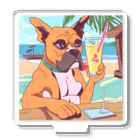 ボクサー犬が好きなんです❗のボクサーだってカクテル飲むし Acrylic Stand