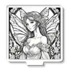 かるるんショップの妖精の花嫁シリーズ　モノトーン　バストアップ Acrylic Stand