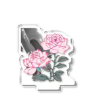 RetrowaveFlowerのRetrowaveFlower-薔薇(ピンク)- Acrylic Stand