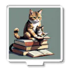 三毛猫shopの本を読む猫 アクリルスタンド