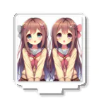 seigi2oo2の愛らしい可愛い双子の姉妹 Acrylic Stand