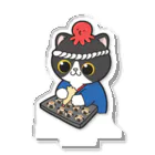 Pawsome Islandのたこ焼きを作る猫のイラスト アクリルスタンド