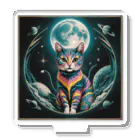 猫XショップX猫のネオン・ムーンキャット Acrylic Stand