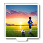 musashiyaの夕日とサッカー少年 アクリルスタンド