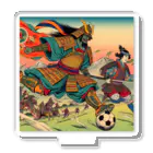 日本の風景 COOL JAPANの日本の昔と今が混在した光景:サッカーに興じる戦国武将、A scene that mixe Japan's past and present: Sengoku warlords enjoying soccer Acrylic Stand