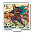 日本の風景 COOL JAPANの日本の昔と今が混在した光景:サッカーに興じる戦国武将、Japanesescenery:Sengoku warlords enjoying soccer Acrylic Stand