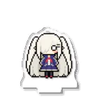 horidesuのドット絵の白髪ロング美少女 アクリルスタンド