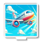 yohiti193の空飛ぶ飛行機のイラスト アクリルスタンド