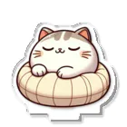 @猫グッズ製作所のかわいい猫の眠りまる Acrylic Stand