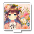 ピクセルパレットの可愛い女の子とお花10 アクリルスタンド