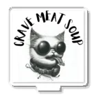 CRAVE MEAT SOUPの#drunk cat Acrylic Stand