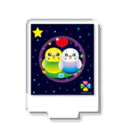 Noriko.lの夜空とインコのカップル アクリルスタンド