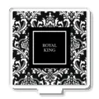 ROYAL PrincessのROYAL KINGダマスク柄BLACK Acrylic Stand