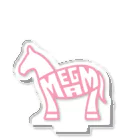 -megami-のHORSE MARK Pink Acrylic Stand