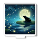 ususio1431の月夜のカエル アクリルスタンド