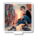 こいびとみち【恋愛♡婚活クリニック】のスタイリッシュなストリートファッションを楽しむ韓国漫画風の若者たち Acrylic Stand