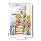 Melvilleの花のある階段（Staircase with flowers） Acrylic Stand