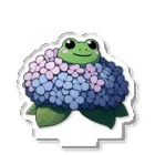 終わらない夢🌈の紫陽花の花と可愛いアマガエル🐸 アクリルスタンド