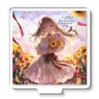 花束娘のDreaming in a Field of Sunflowers Acrylic Stand