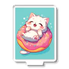 AQUAMETAVERSEの子猫ドーナツ浮輪楽む　　なでしこ1478 Acrylic Stand