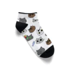 ねこほうチャンネル公式グッズの散らばりねこほう４匹 Ankle Socks