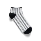 LalaHangeulのカとカとカのストライプ　ハングル子音デザイン Ankle Socks