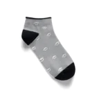 こいぬしょっぷのこいぬがいっぱい総柄ソックス(きゅん)グレーver Ankle Socks