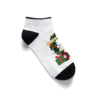 ねこふく茶屋のもちもちねこふく〈クリスマス〉 Ankle Socks