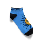 NAMM3 AND THE SUNの南無三の太陽　くるぶしソックス　黒輪郭 Ankle Socks