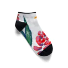 新原邦久のカラフルな花 Ankle Socks