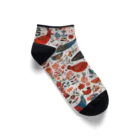 CHIBE86のフォークアート Ankle Socks