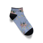 あおちゃん商会のThunberg Lily （スカシユリ） ブルーグレー Ankle Socks