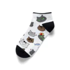 ねこほうチャンネル公式グッズの散らばりねこほう４匹 Ankle Socks