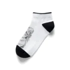 greetenのアート猫　モノクロ　 Ankle Socks