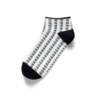 LalaHangeulのカとカとカのストライプ　ハングル子音デザイン Ankle Socks