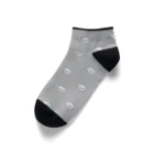 こいぬしょっぷのこいぬがいっぱい総柄ソックス(きゅん)グレーver Ankle Socks