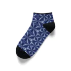 nordmint　(ノルドミント)の青色幾何学パターン靴下A くるぶしソックス