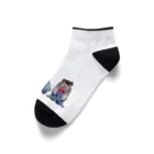 ヤママユ(ヤママユ・ペンギイナ)のいずれ菖蒲か杜若₋Aptenodytes Kimono Penguins- Ankle Socks