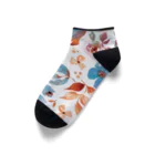 Meizeeの大人かわいい花柄 Ankle Socks