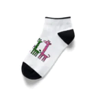 T&S.TWINS.ART.SHOPのカラフルGIRAFFE Ankle Socks