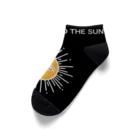 NAMM3 AND THE SUNの南無三の太陽　くるぶしソックス　白輪郭 Ankle Socks