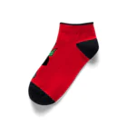 nanaqsaのアロエのアッちゃんとエケネコ赤 Ankle Socks