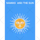 NAMM3 AND THE SUNの南無三の太陽　くるぶしソックス　白輪郭 くるぶしソックス