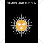 NAMM3 AND THE SUNの南無三の太陽　くるぶしソックス　白輪郭 Ankle Socks