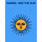 NAMM3 AND THE SUNの南無三の太陽　くるぶしソックス　黒輪郭 くるぶしソックス